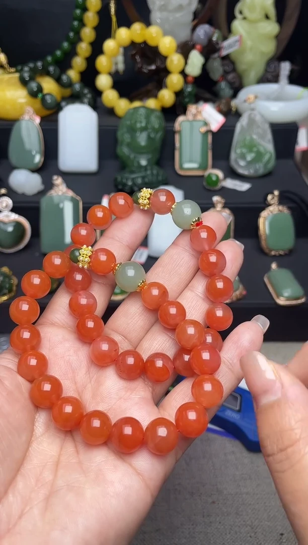 【闪购商品】南红玛瑙手串未镶嵌手串n055多样性发其一