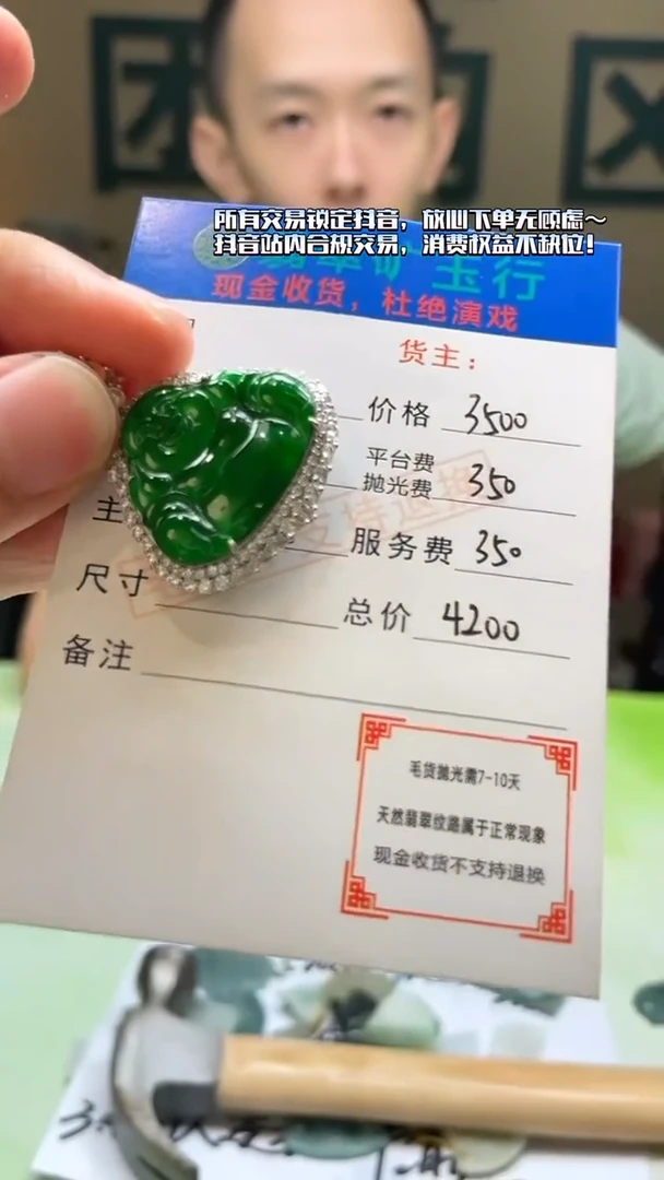 颈饰银S925镶嵌翡翠克****惧净货