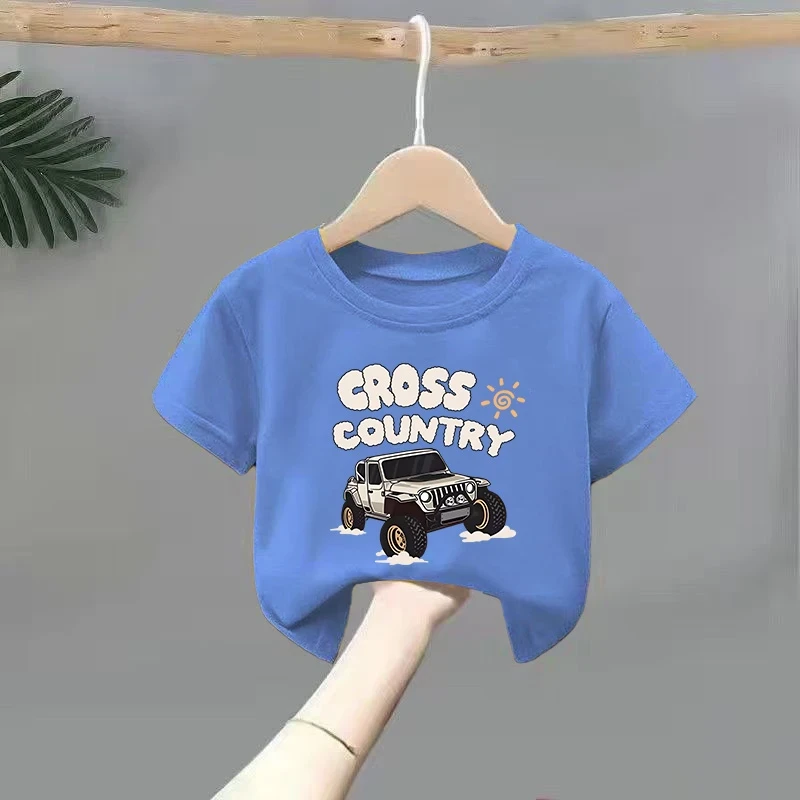 男童t恤儿童短袖100%纯棉吸汗上衣中小童衣服童装卡通车新款夏季