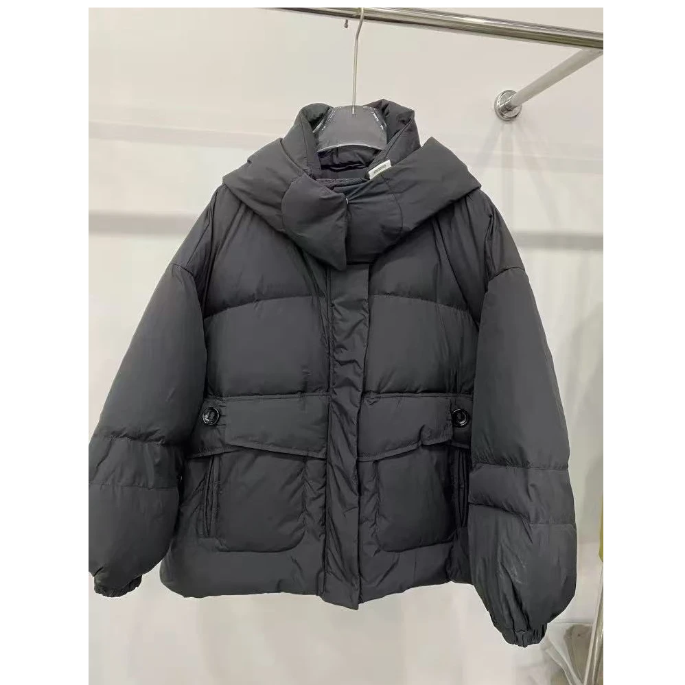 a28 新款大码羽绒的百搭大版时尚休闲连帽款女