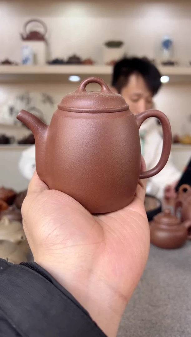 【闪购商品】紫砂茶壶古秦权 紫泥 半手工