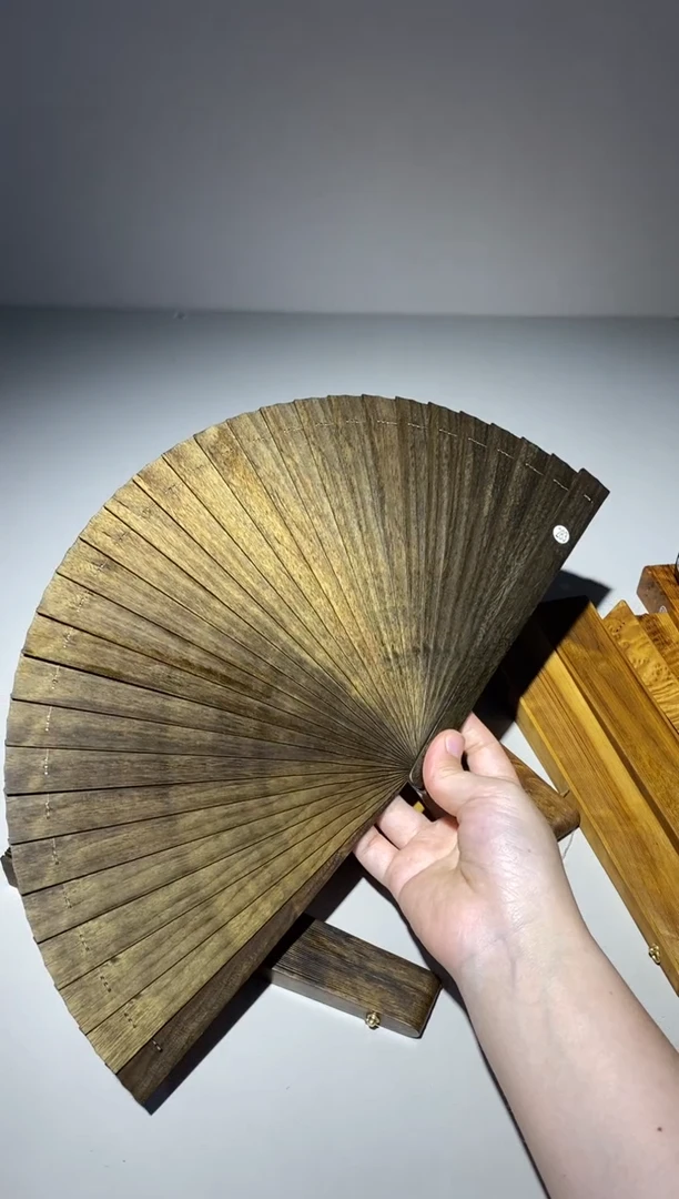 金丝楠金丝楠木阴沉乌木扇283