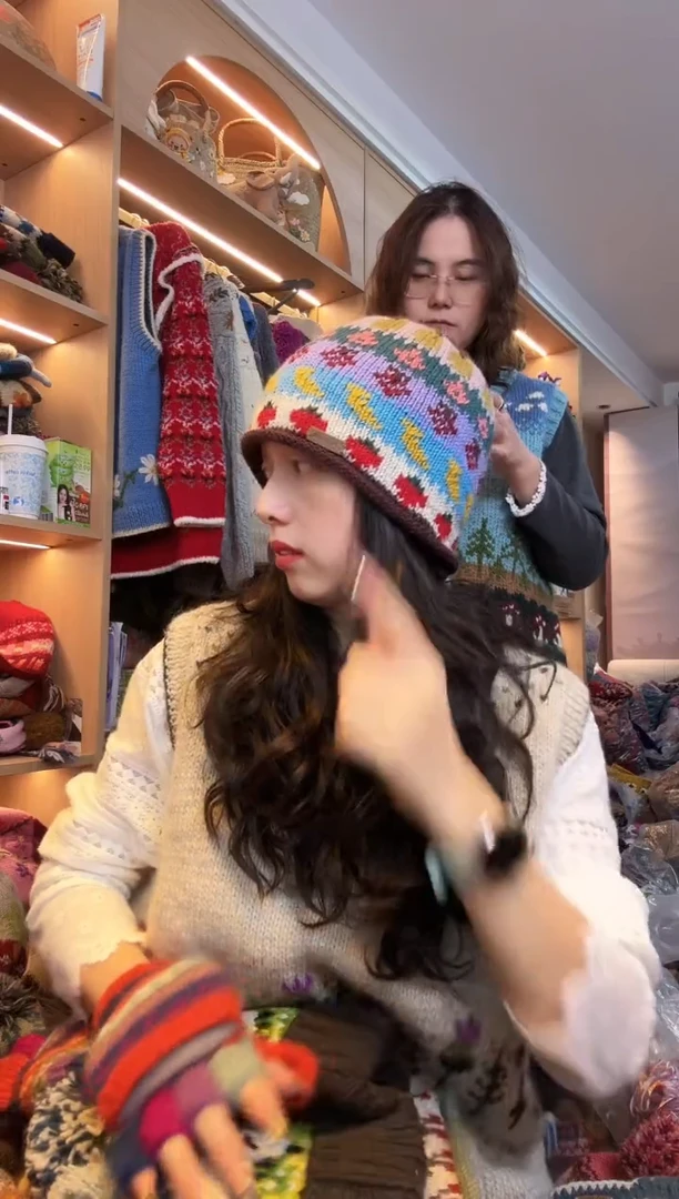 纯棉美利奴苹果边水果冷帽