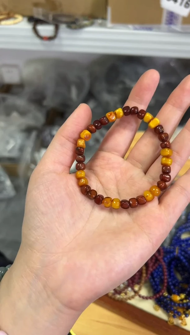 【闪购商品】蜜蜡手链未镶嵌回流老蜜蜡多宝随行手链[0493]