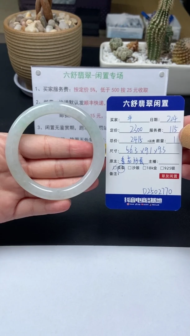 【闪购商品】翡翠手镯未镶嵌D2502770