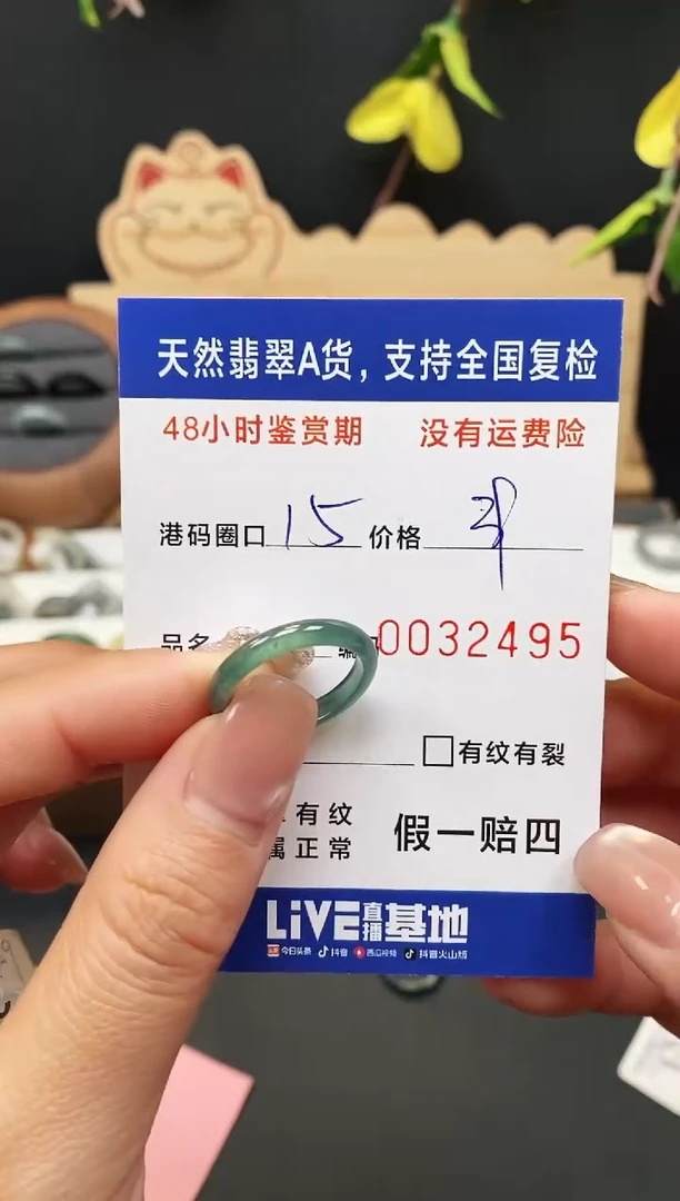 未镶嵌戒指翡翠2495