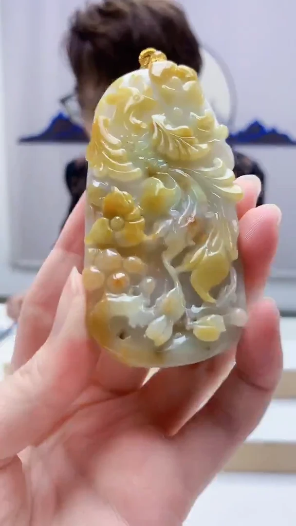 未镶嵌定制翡翠5159zm-毛货挂件凤凰63