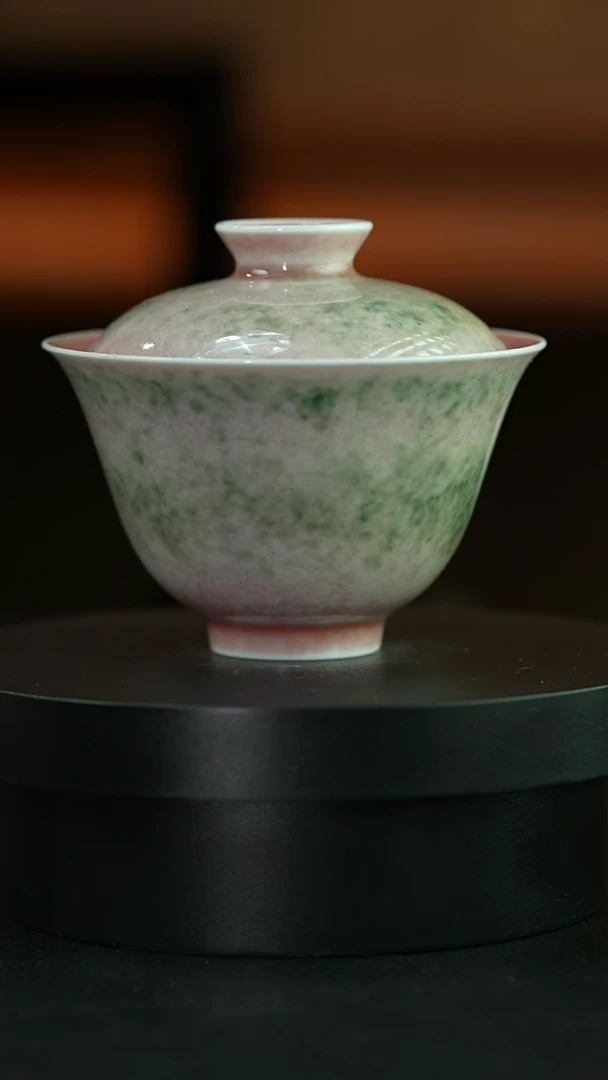 杯庐陵昱西四字篆款春漫盖碗（11号）