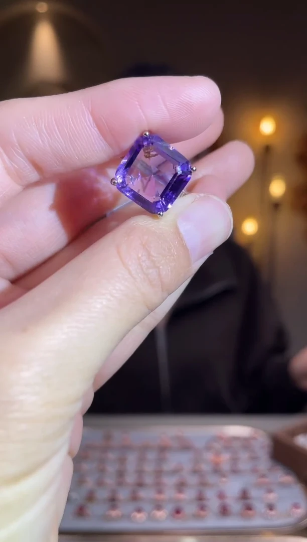 银S925镶嵌戒指水晶手饰