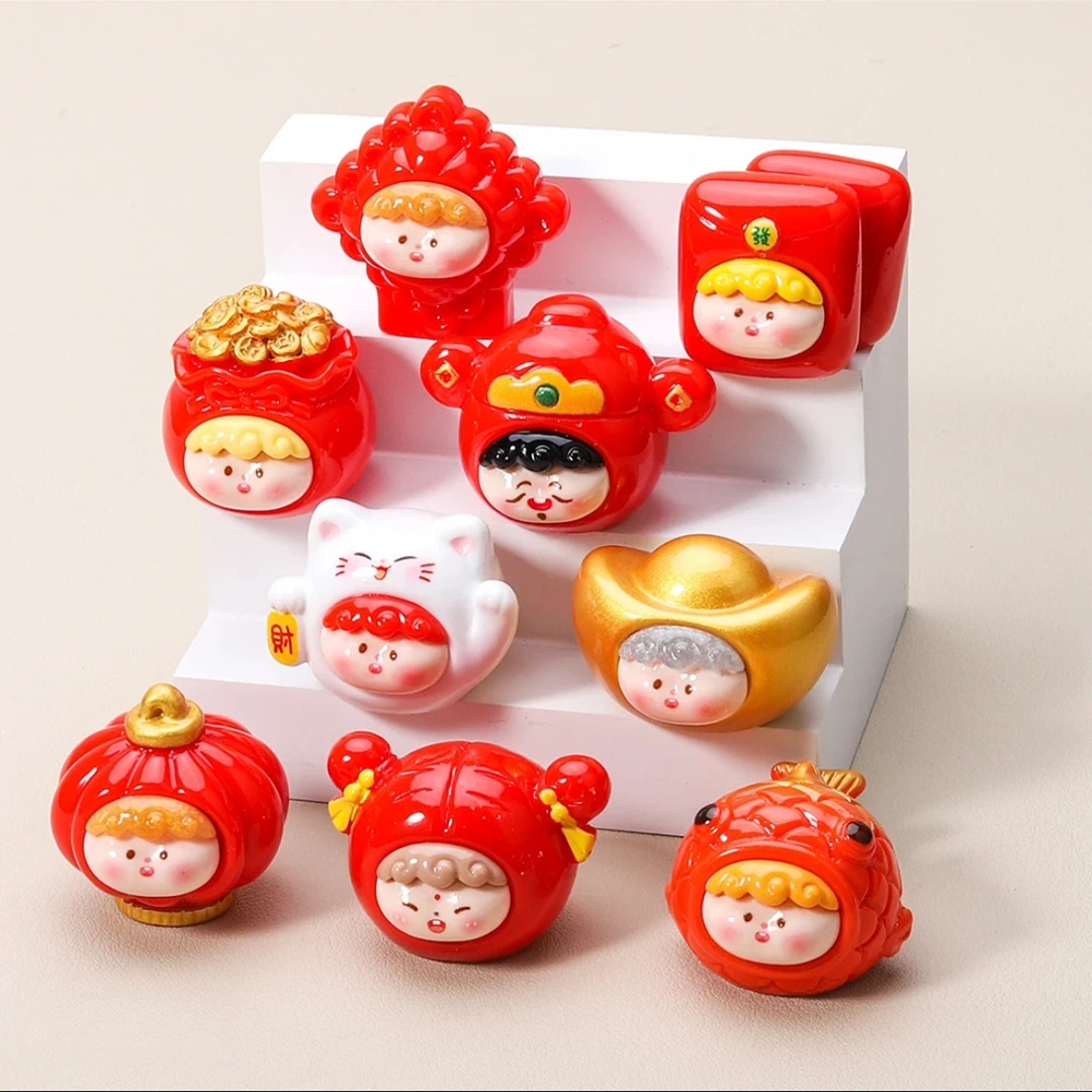 【九宫格】新款款李四 卡通新年福气DIY饰品