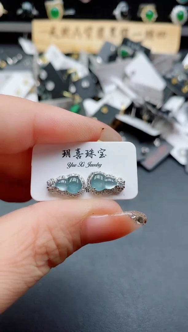 银S925镶嵌戒指翡翠1