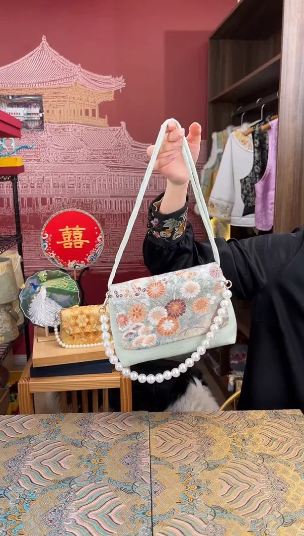 【闪购商品】刺绣手工西阵织包包