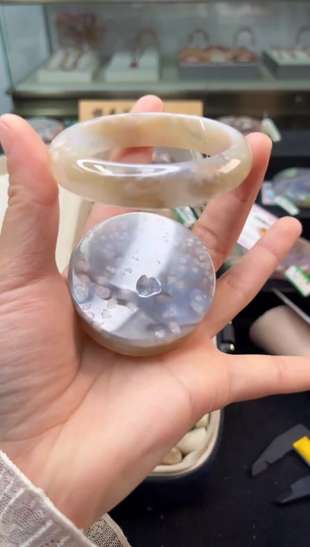 未镶嵌手镯石英质玉56圈口（赠品镯心）1496579