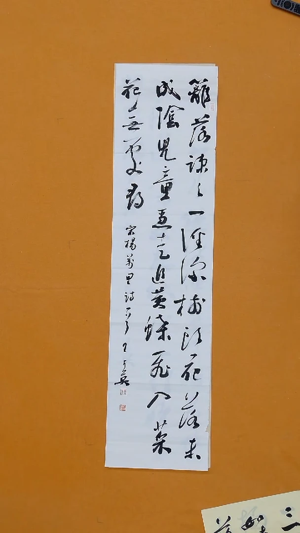 书法王占英  黑龙江理S  138*34cm