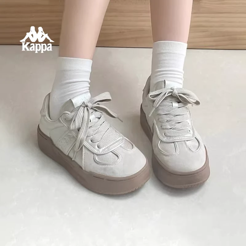 Kappa/卡帕厚底板鞋女2025秋季爆款德训鞋百搭休闲鞋子K0E25CC64J