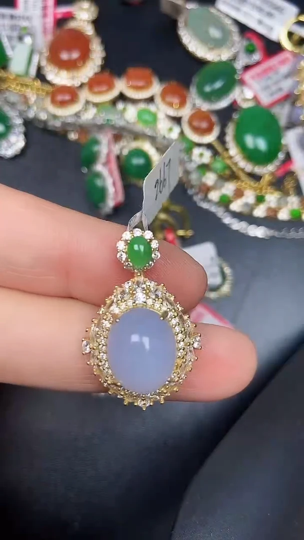 银S925镶嵌戒指翡翠2900