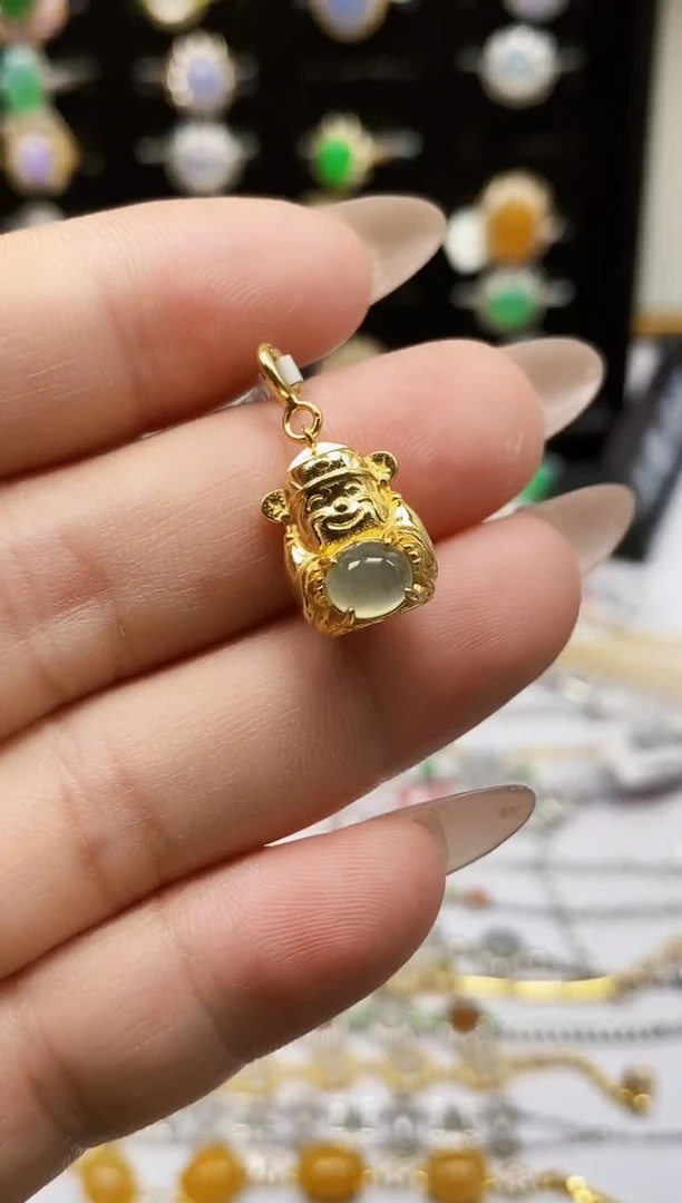 银S925镶嵌戒指翡翠0212