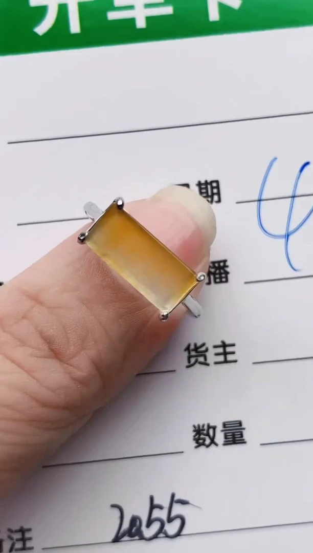 颈饰银S925镶嵌翡翠2055