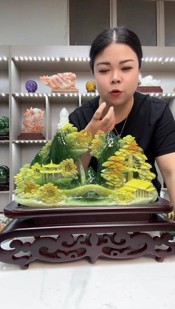 石材天然岫岩玉摆件