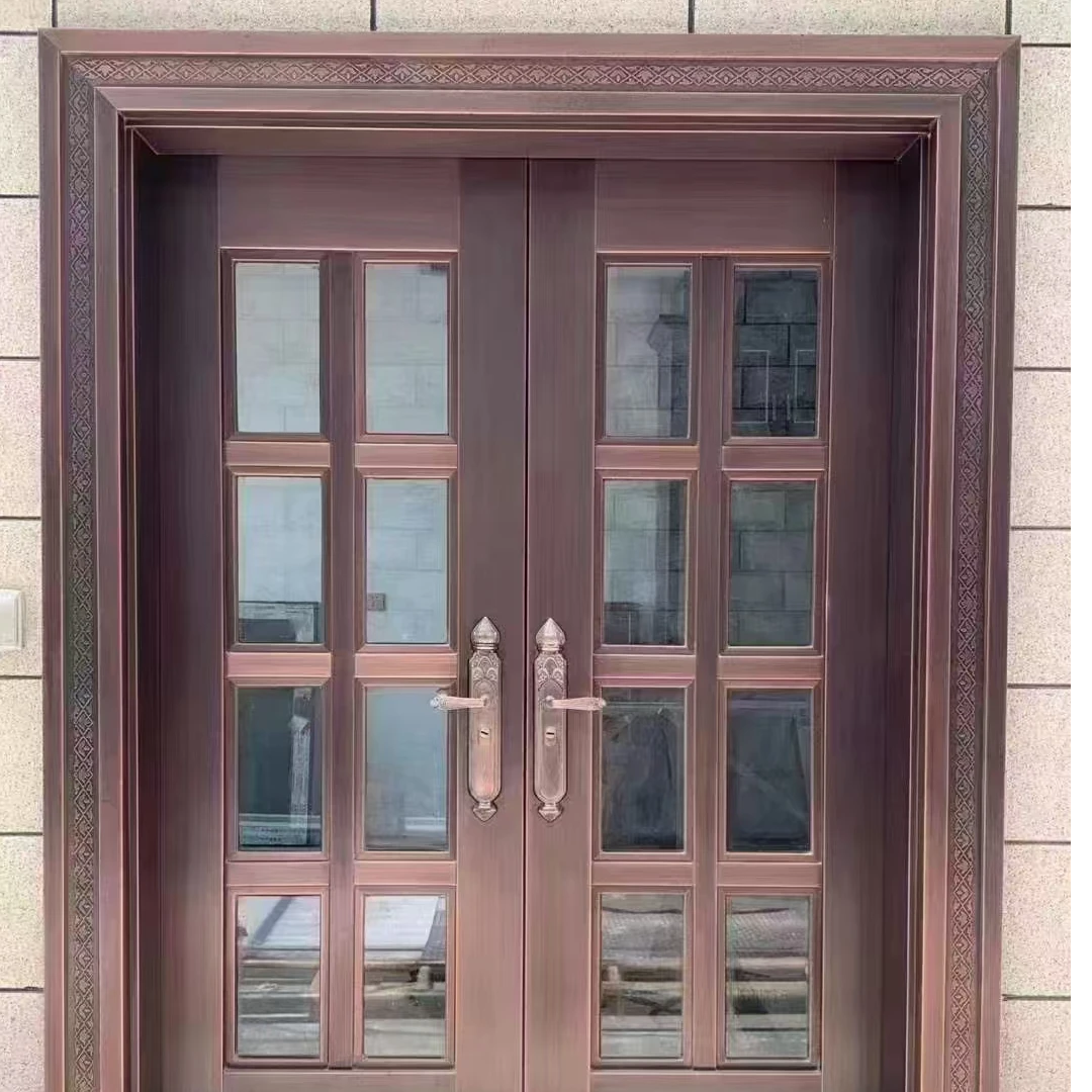 玻璃款式  纯铜门 不锈钢镀铜门