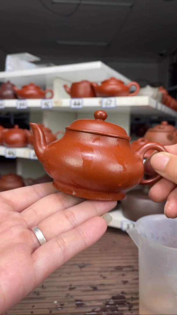 茶壶紫砂小煤窑朱泥半手150毫升