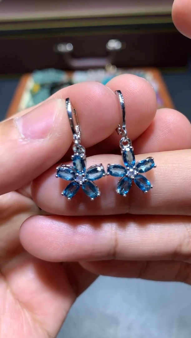 【闪购商品】托帕石耳饰未镶嵌T82【多样性发其一】