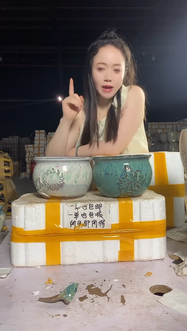 宜兴紫砂粗陶花盆20/14