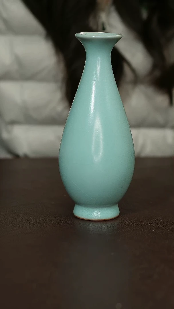 摆件瓷原矿原釉汝宋汝瓷 玉净瓶