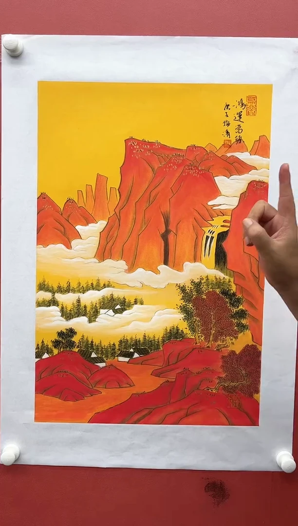 国画梅清-2.7平尺-山水