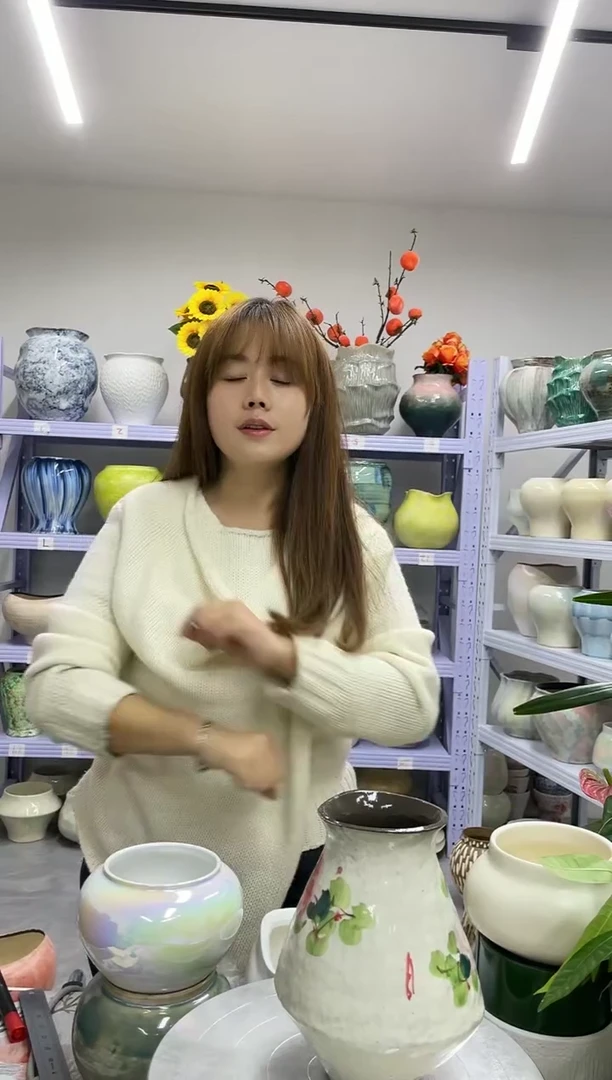 11.14陶瓷花盆直播链接高. 22     口9无孔