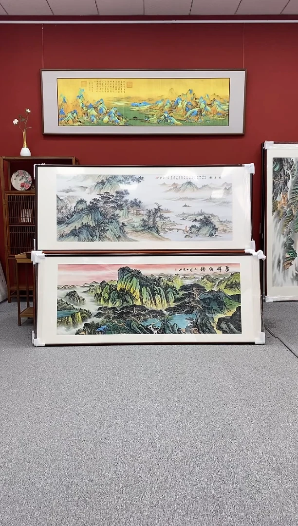 国画手绘 聚祥纳瑞 219*88