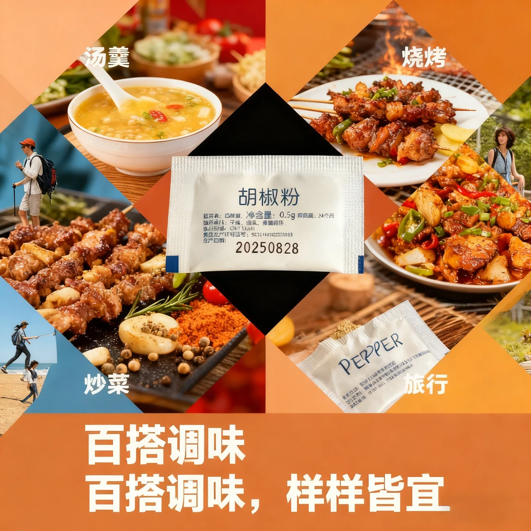 外卖一次性小包胡椒0.5g馄饨云吞牛羊煲汤商用家用调料调味品小袋