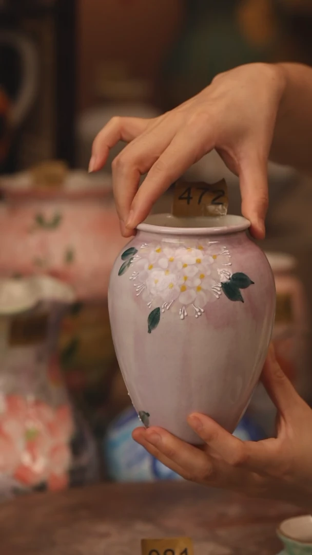 陶瓷472景德镇设计师手作花器摆件侘寂风