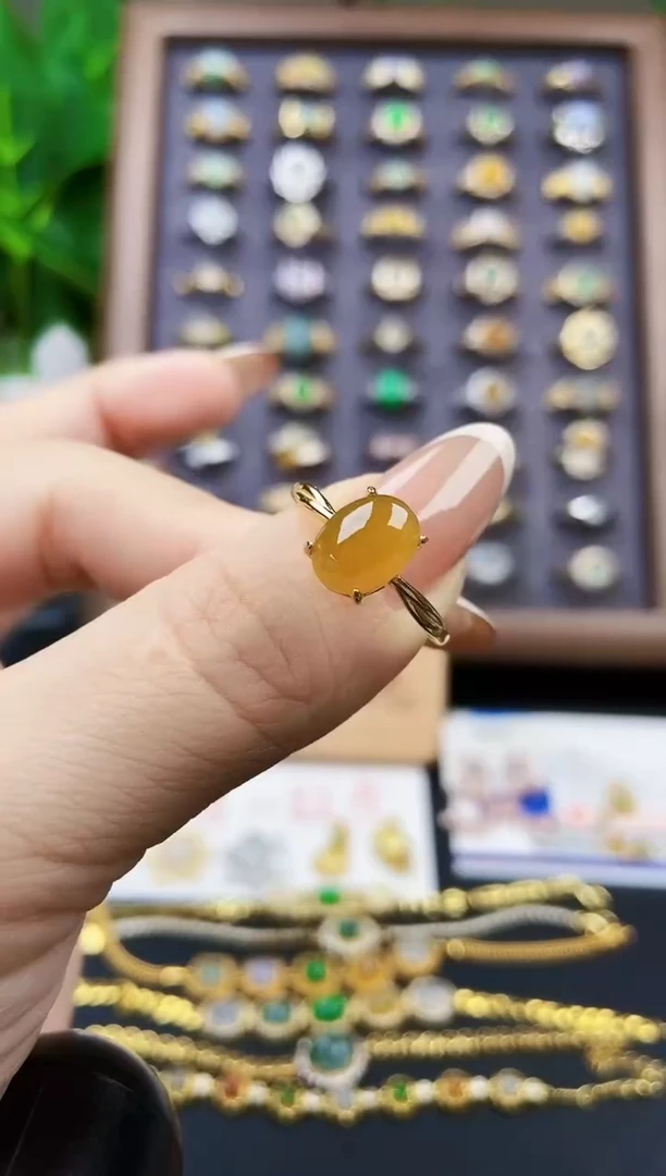 银S925镶嵌戒指翡翠12