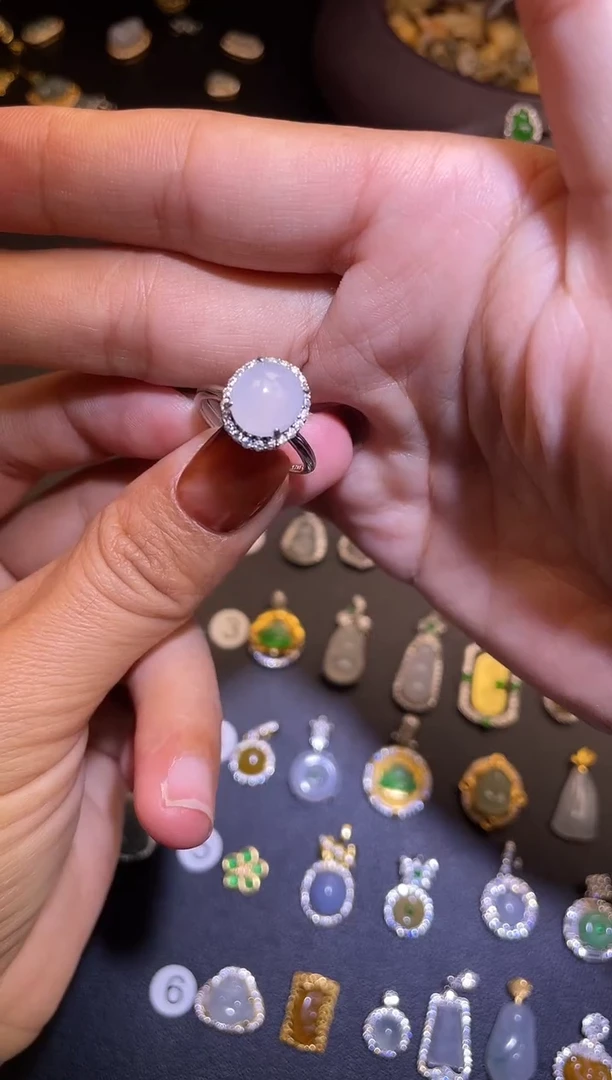 吊坠(不含链)银S925镶嵌翡翠1