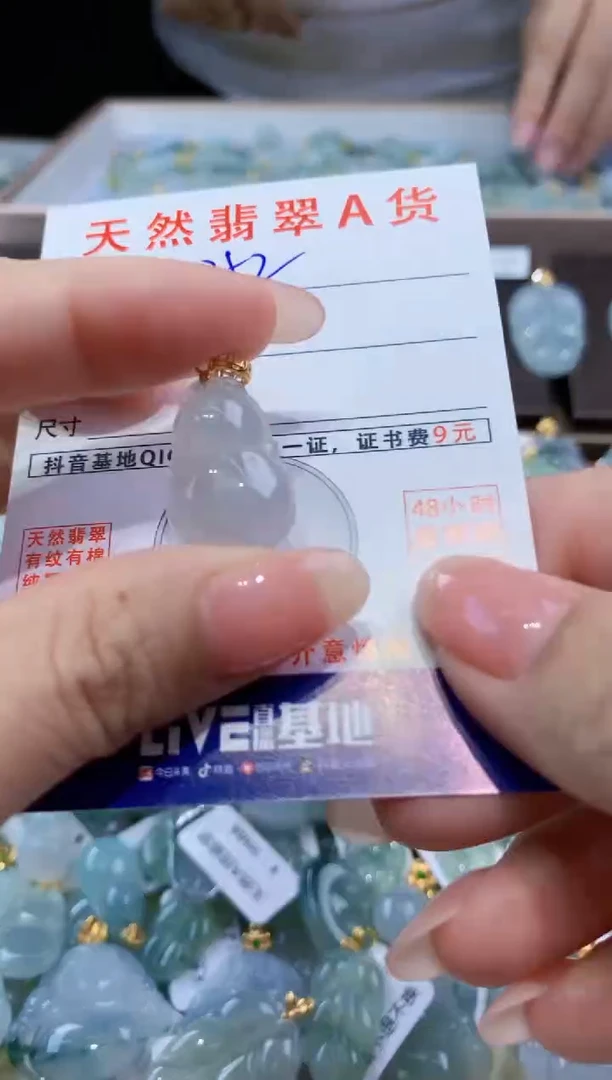颈饰未镶嵌翡翠天然翡翠A货挂件