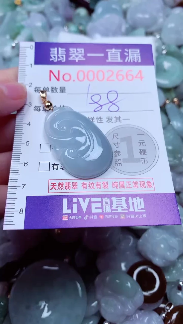 吊坠(不含链)未镶嵌翡翠2664