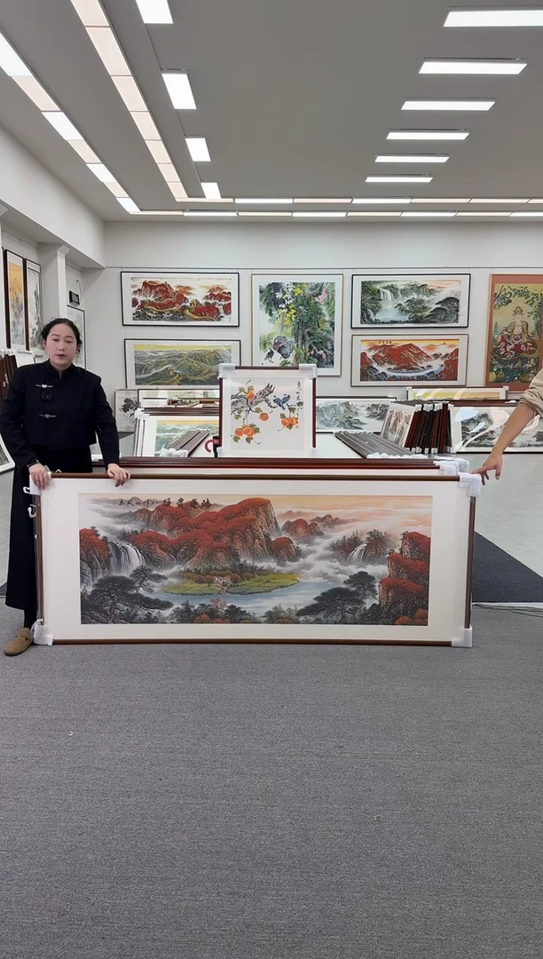 国画手绘 鸿运当头 219*88