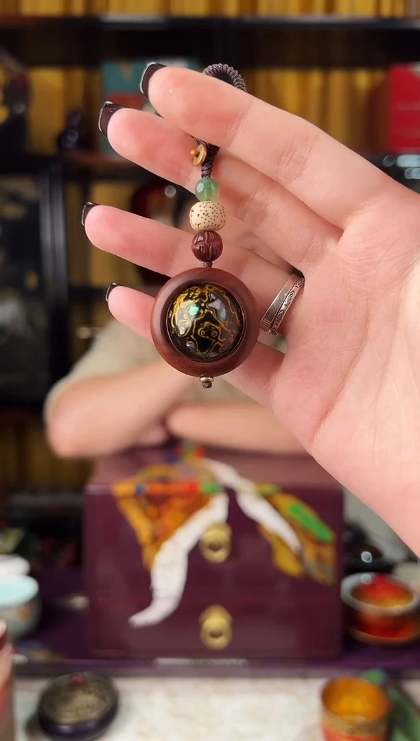 2.0黑金大漆转运珠-太古大漆