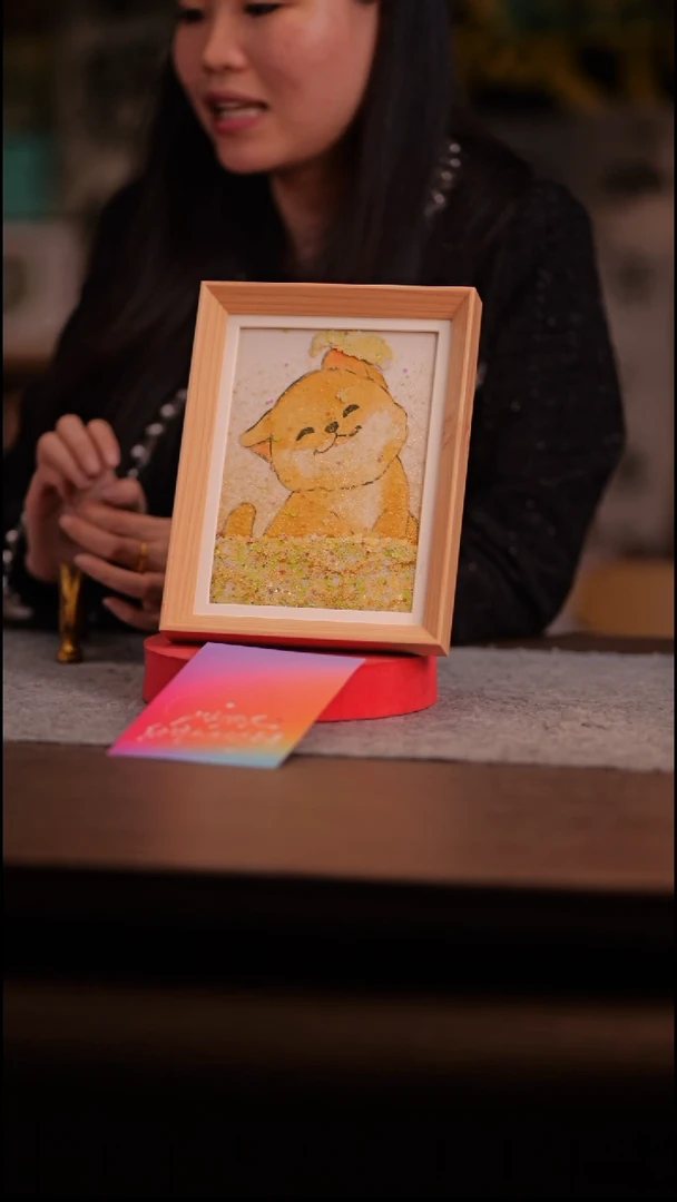 国画安*宸185--8寸 流沙 手写-猫