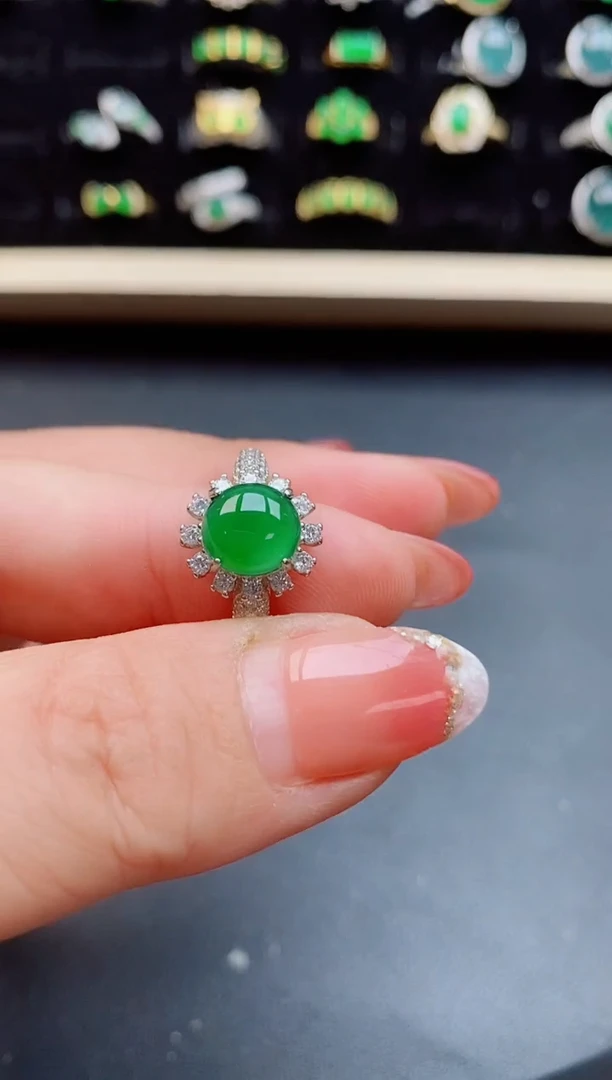【闪购商品】翡翠戒指银S925镶嵌1221212