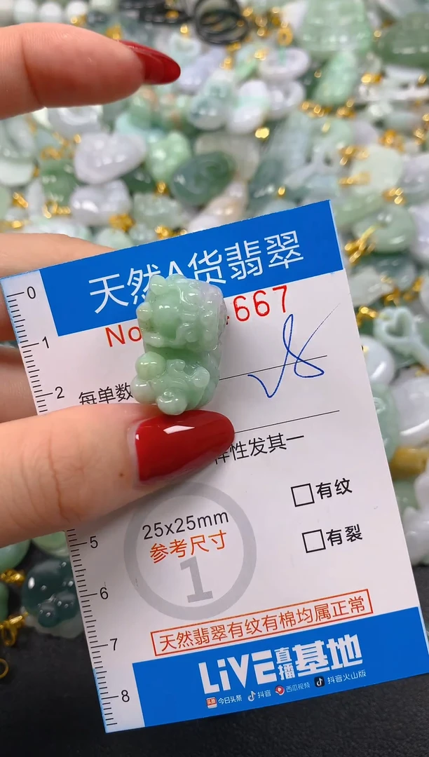颈饰未镶嵌翡翠净货挂件-4667