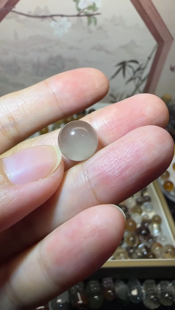 未镶嵌珠宝半成品水晶10mm兔毛单珠
