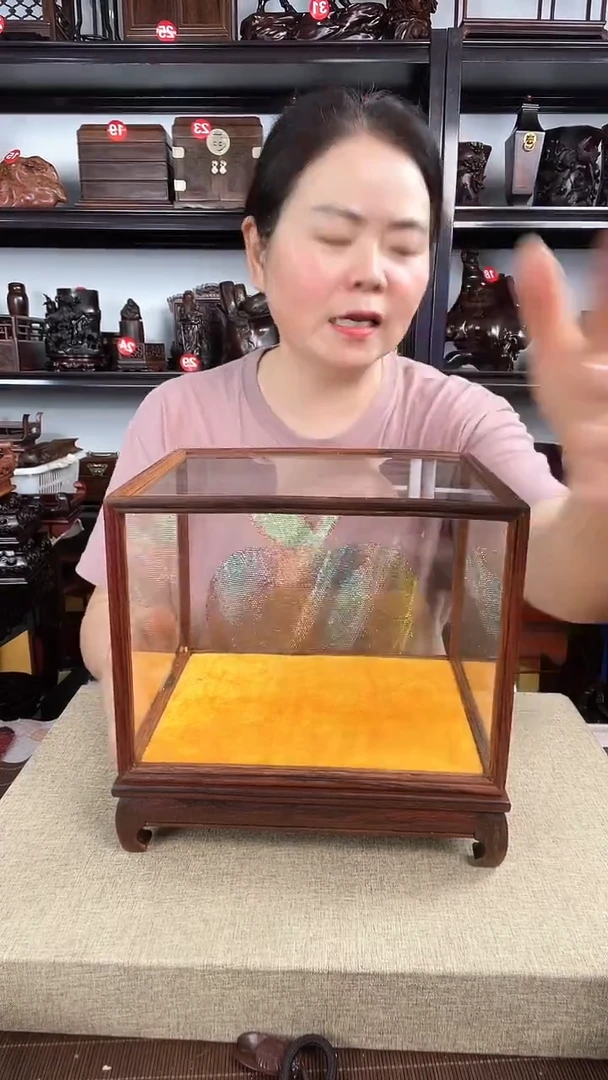 木玻璃罩3号老李红木工艺品