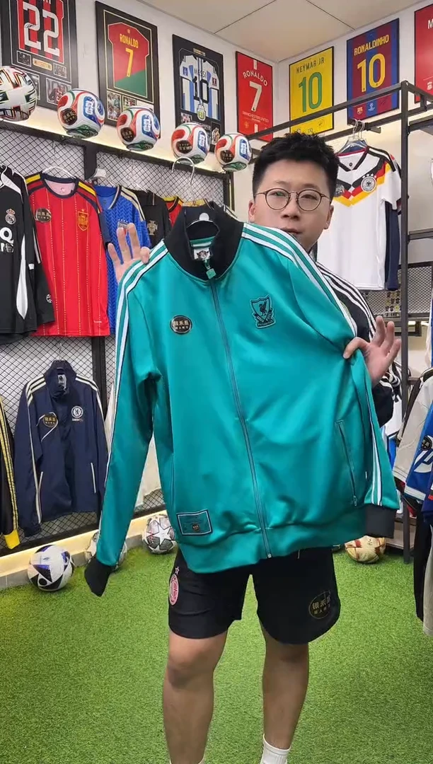 长袖利物浦绿色夹克单上衣XL