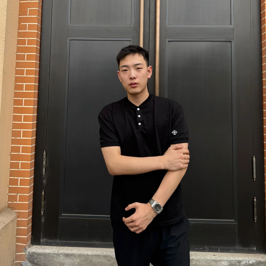 何以至此25SS美式夏季亨利领短袖索罗娜重工刺绣透气休闲亨利衫