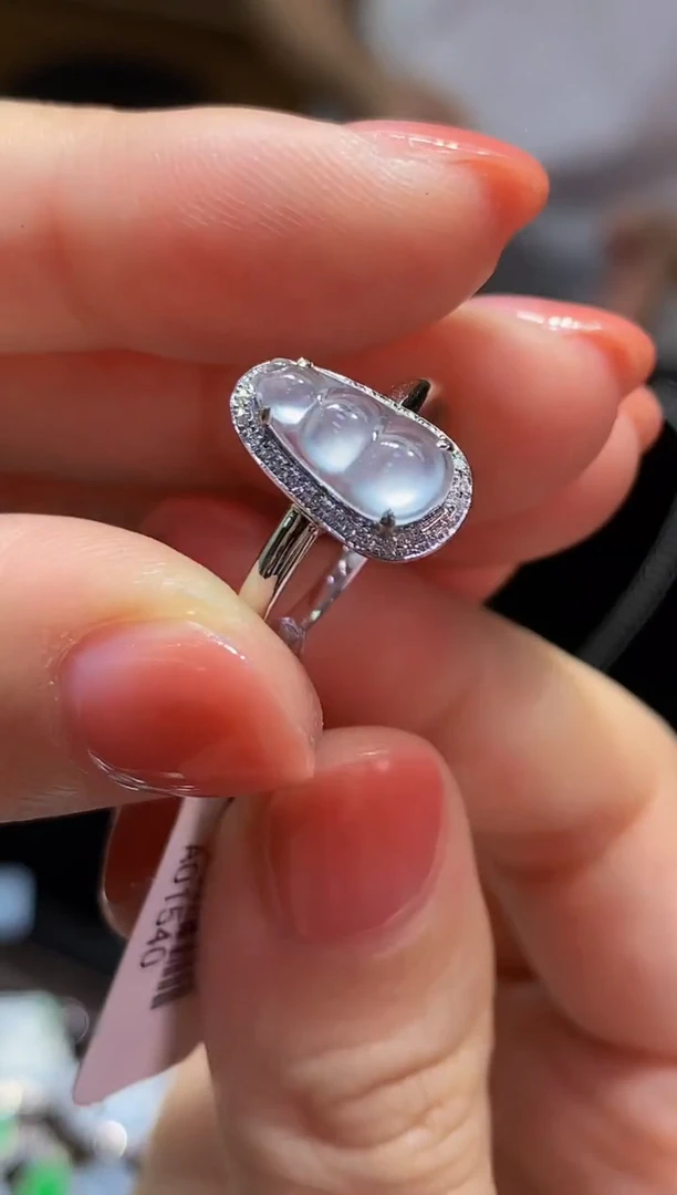 翡翠戒指18K金镶嵌-27翡翠戒指