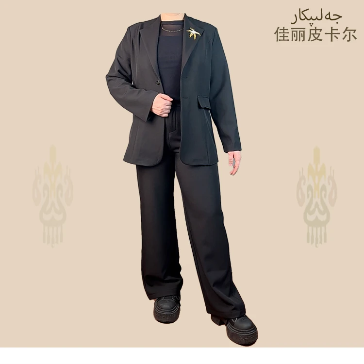 佳丽皮卡尔新款显气质显腿长大气西装套装0924