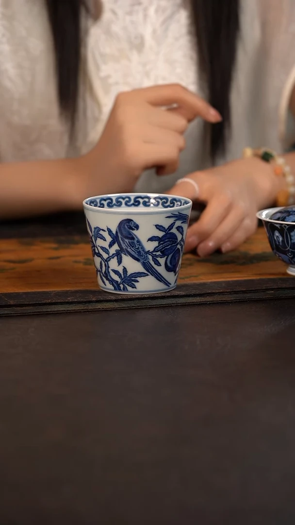 研山琢器鹦冰桶杯