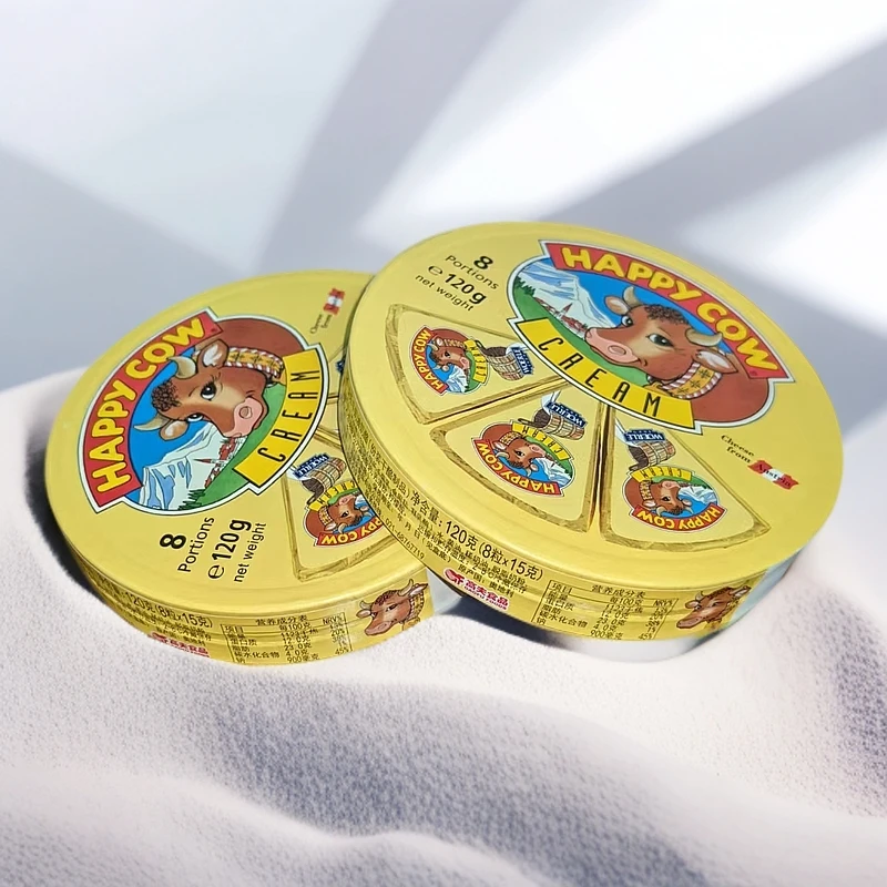 【保质期至25.8.18】快乐牛奶油奶酪 干酪 120g*2盒